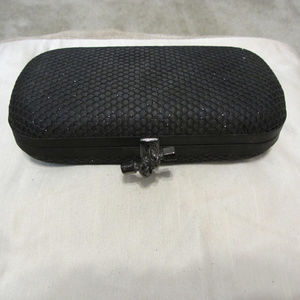 bebe Black Sparkle clutch NWT